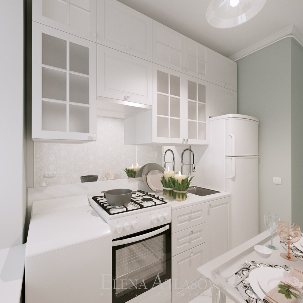 Обложка проекта: 2 варианта дизайна маленькой кухни