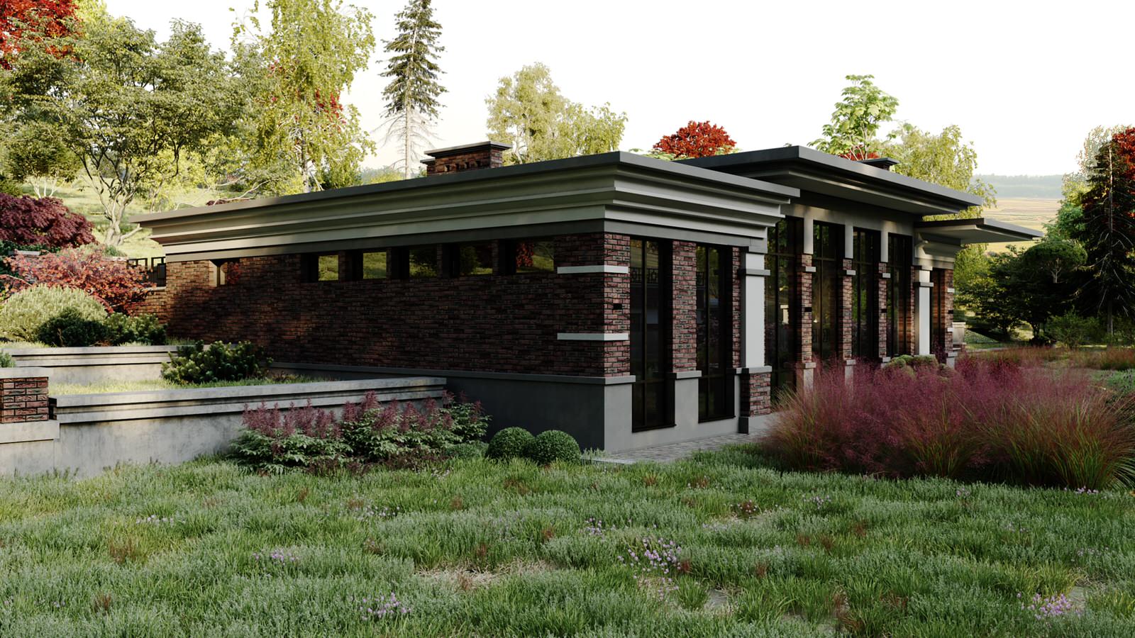 Проект гостевого дома в стиле органической архитектуры