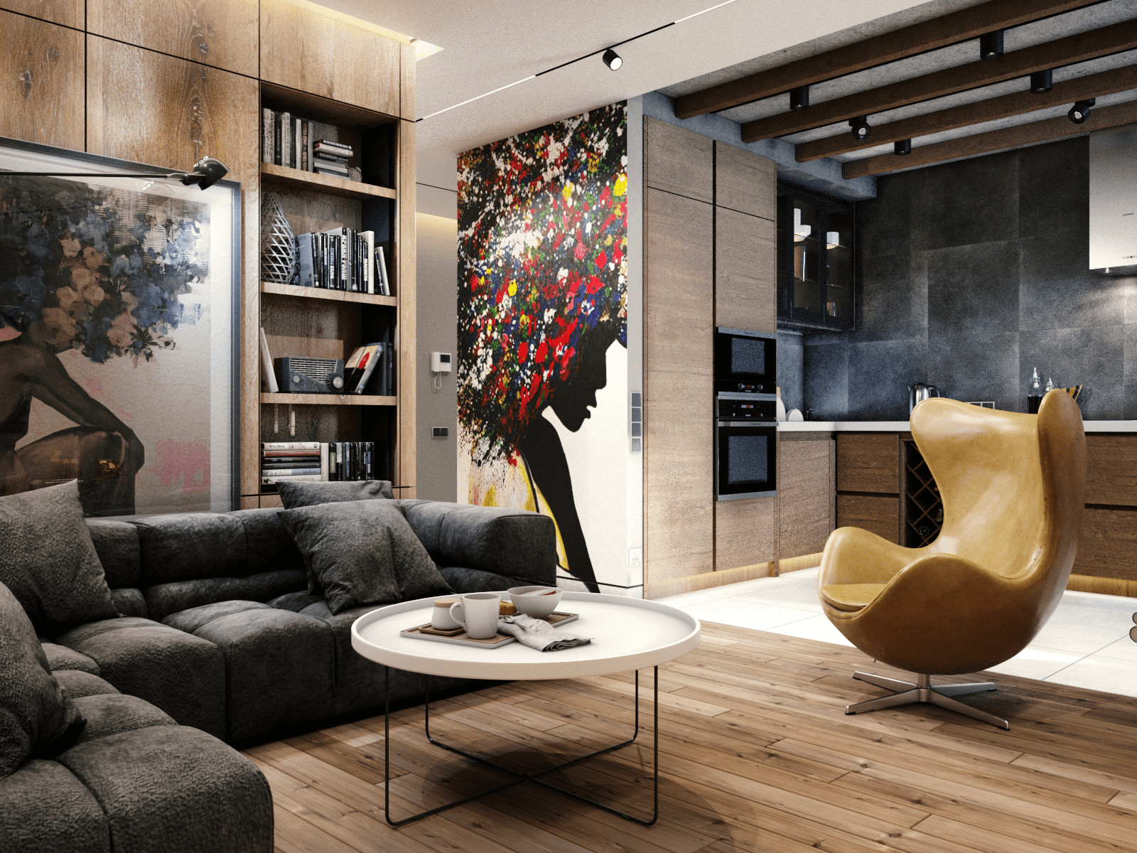 Кухня-гостиная со столовой зоной, 30.41м²