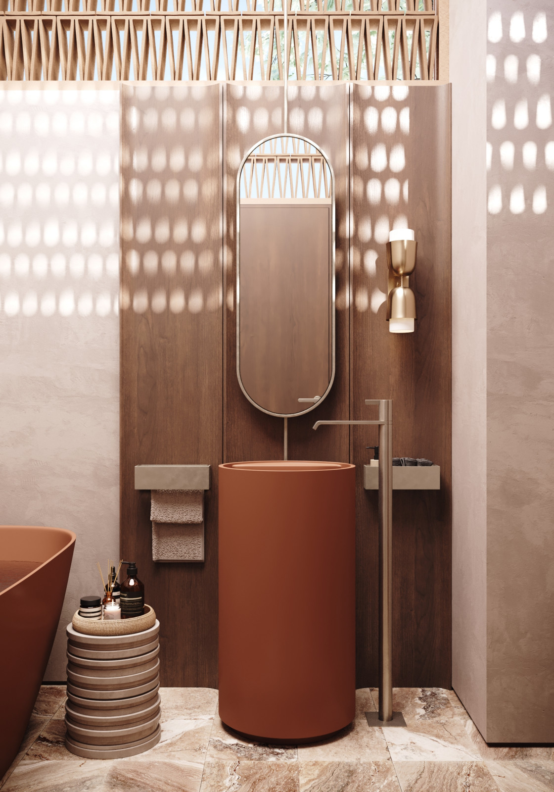 Напольная раковина ARMONIA ROUND TOP 01