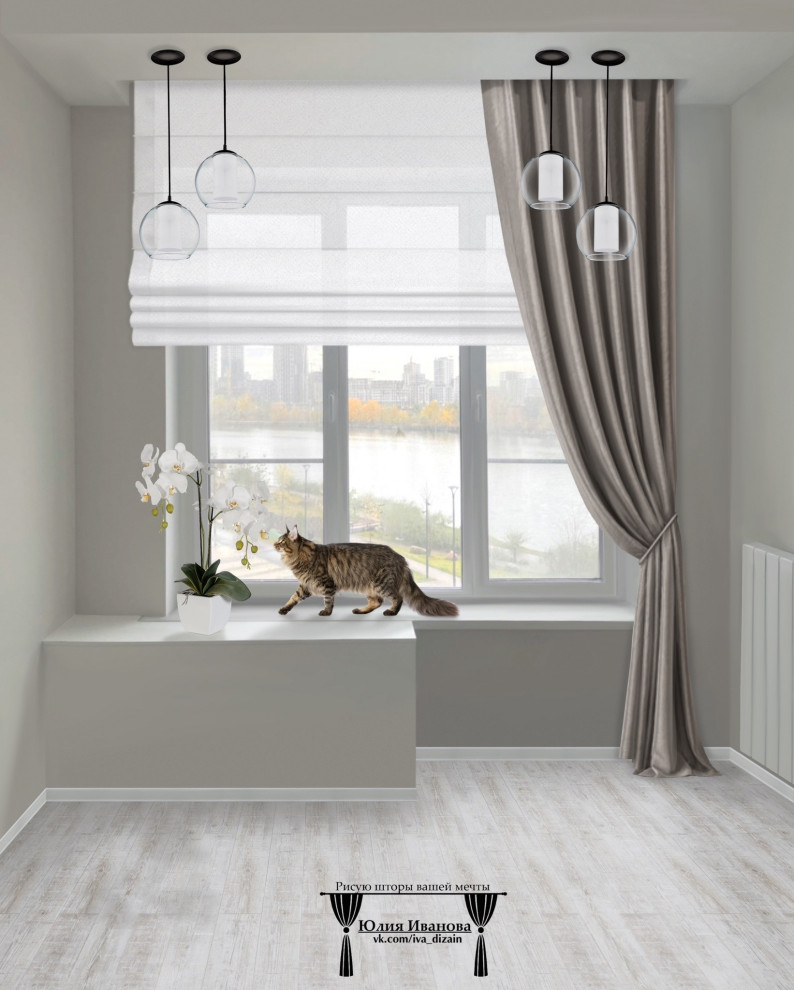 Эскизы штор в Procreate.
