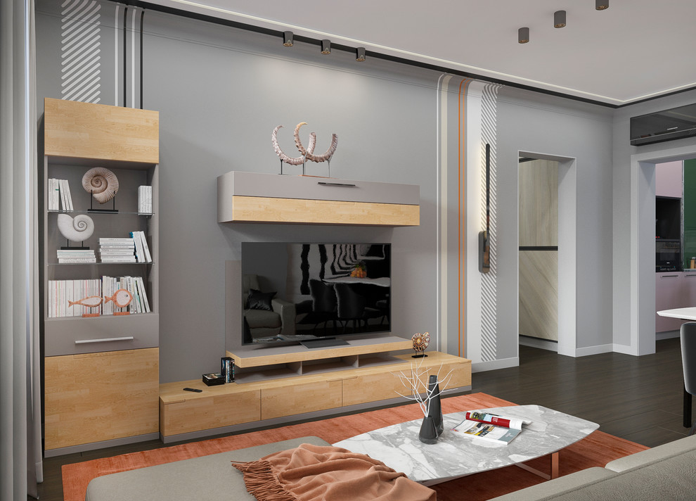 Квартира в сером цвете