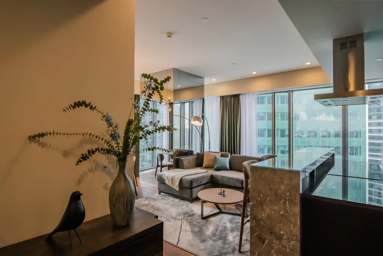 Дизайн интерьера апартаментов в башне ОКО, Москва-Сити (80 м2)