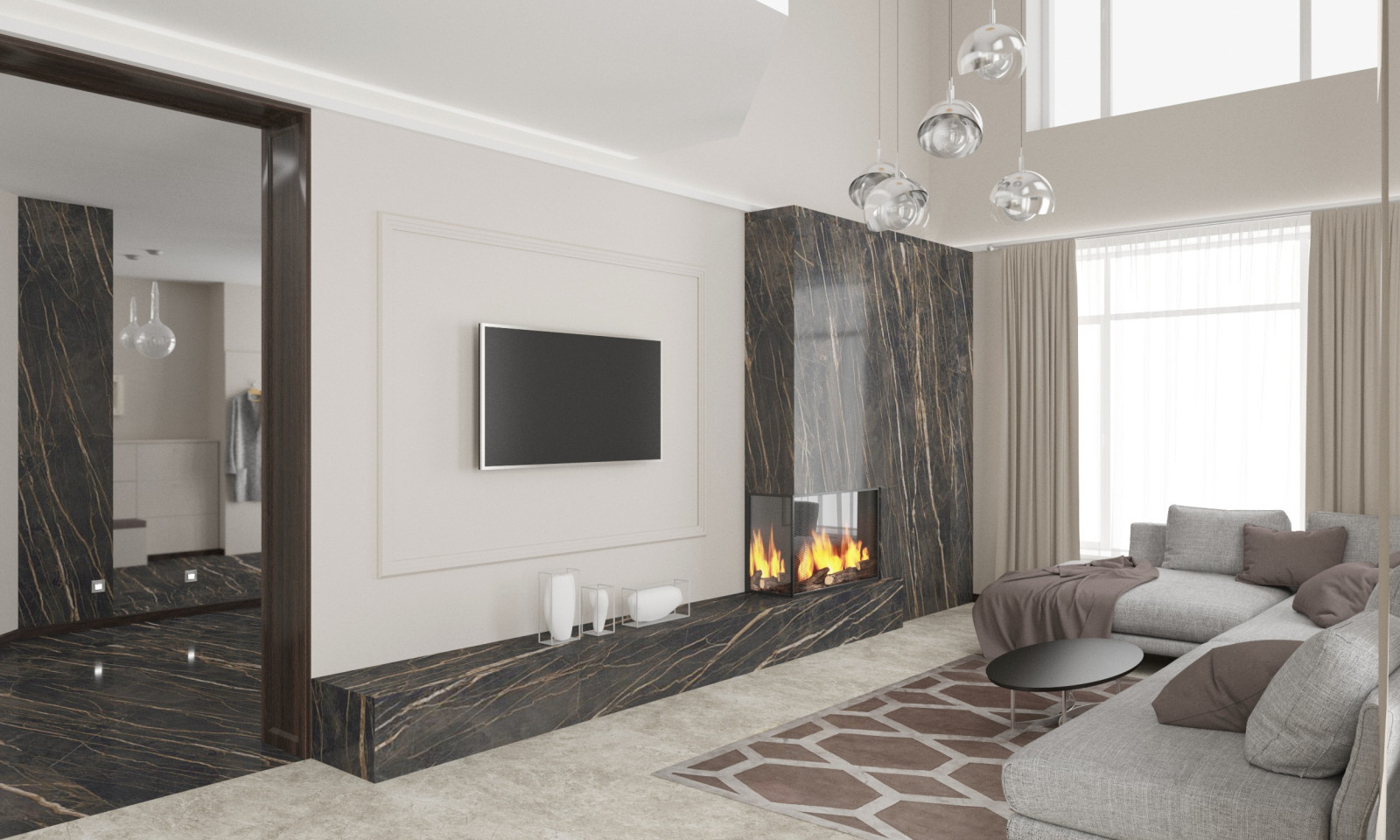 Концептуальный проект интерьеров коттеджа 480 кв. метров