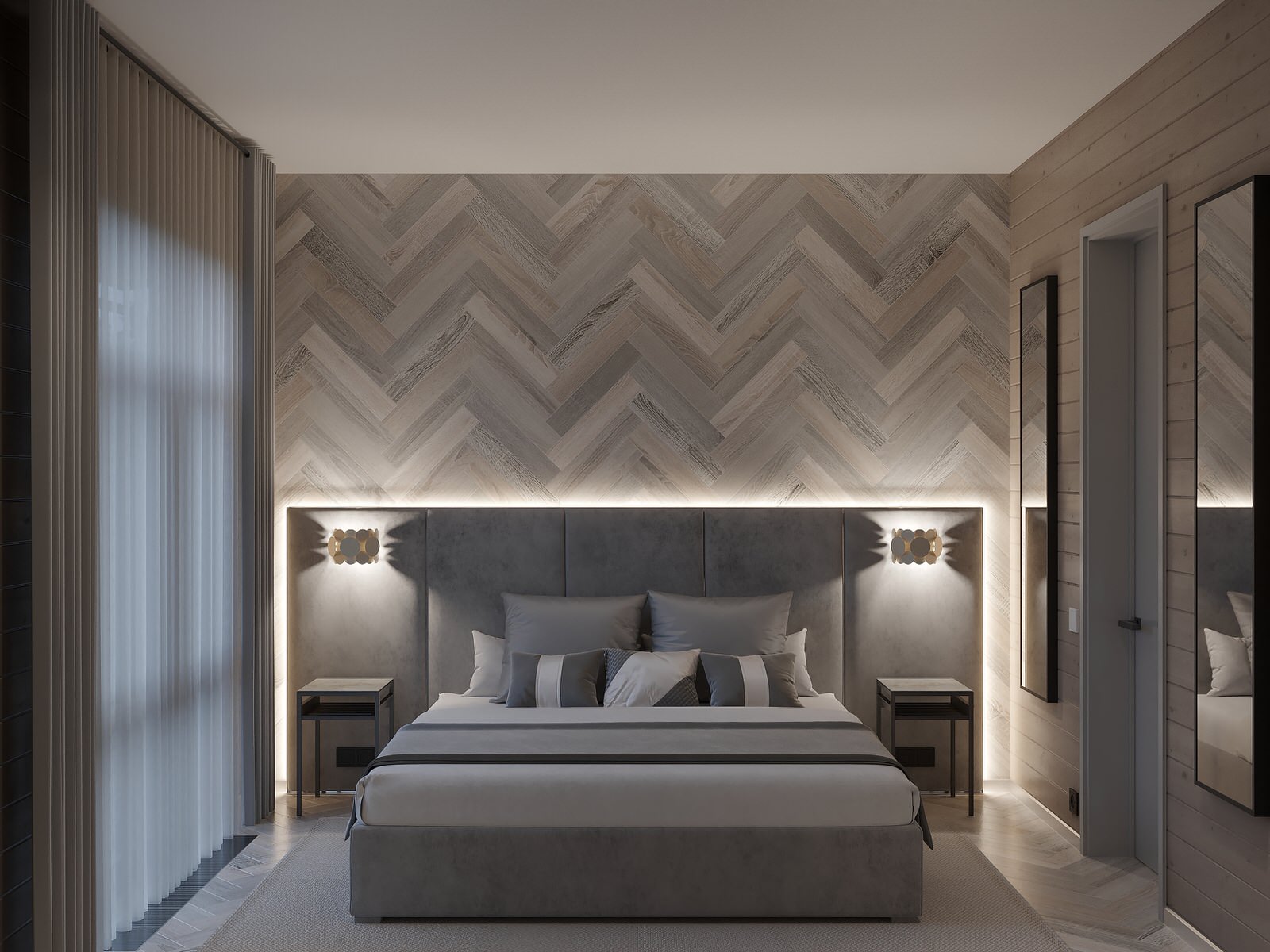 Гостевая спальня в проекте загородного дома