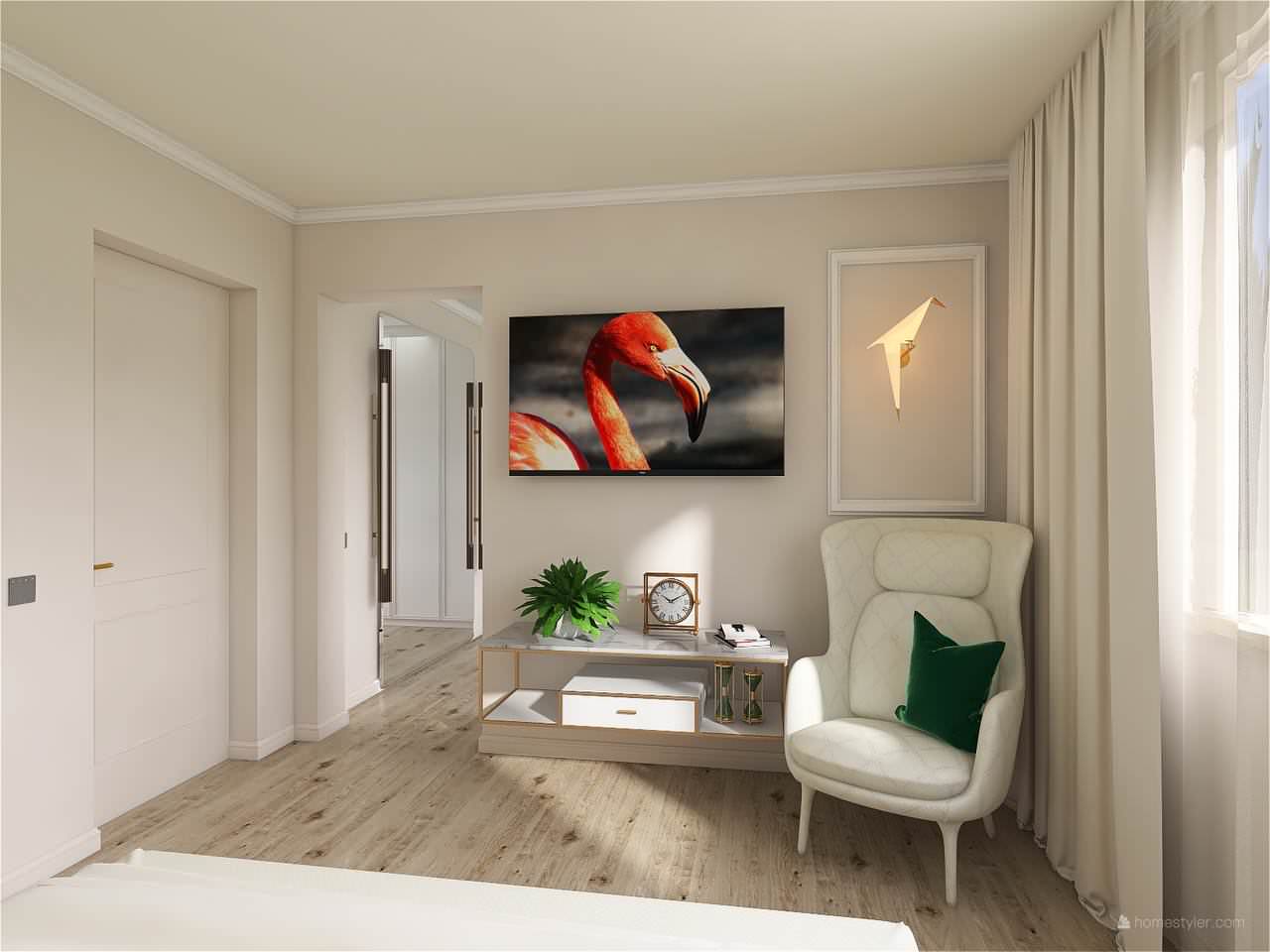 Обложка проекта: Проект спальня с гардеробной