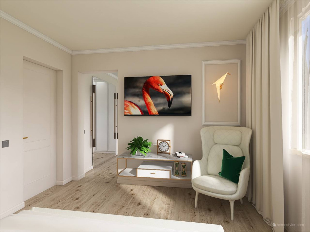 Обложка проекта: Проект спальня с гардеробной