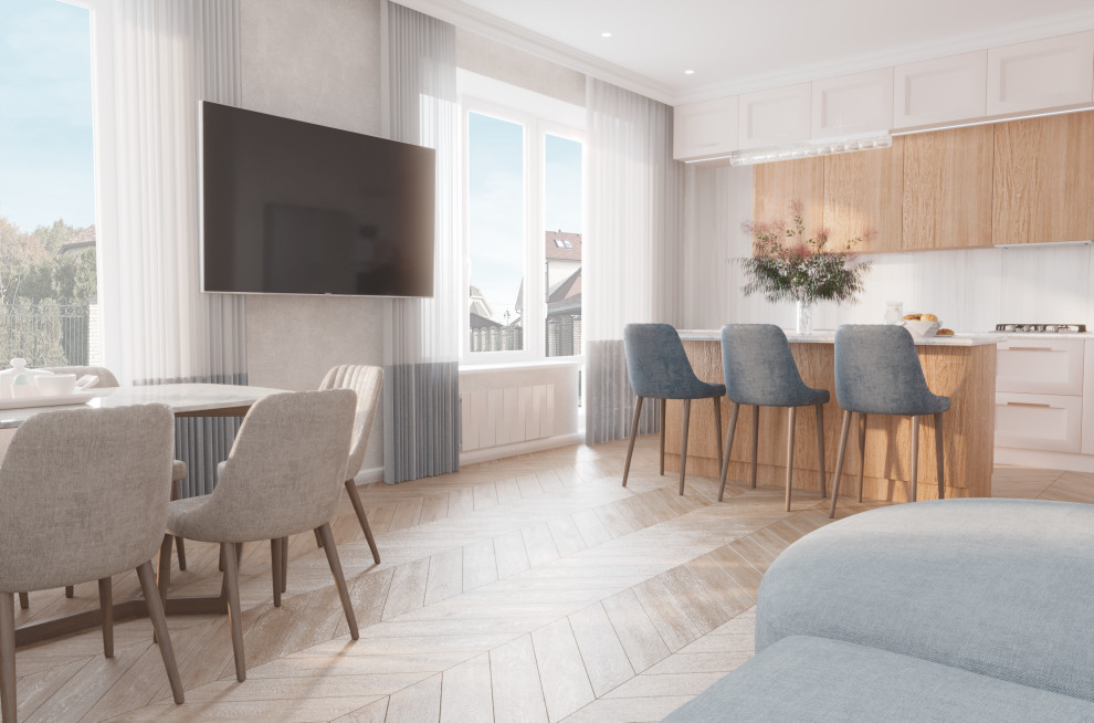 Дизайн интерьера двухэтажного дома 120 кв.м.