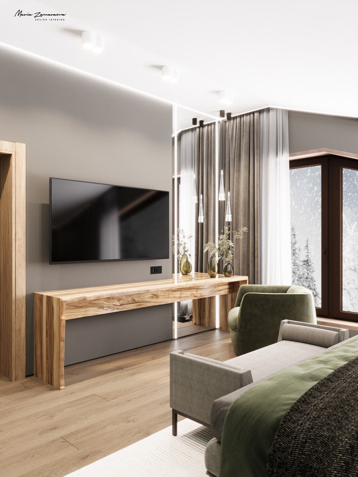 Дизайн-проект дома с камином