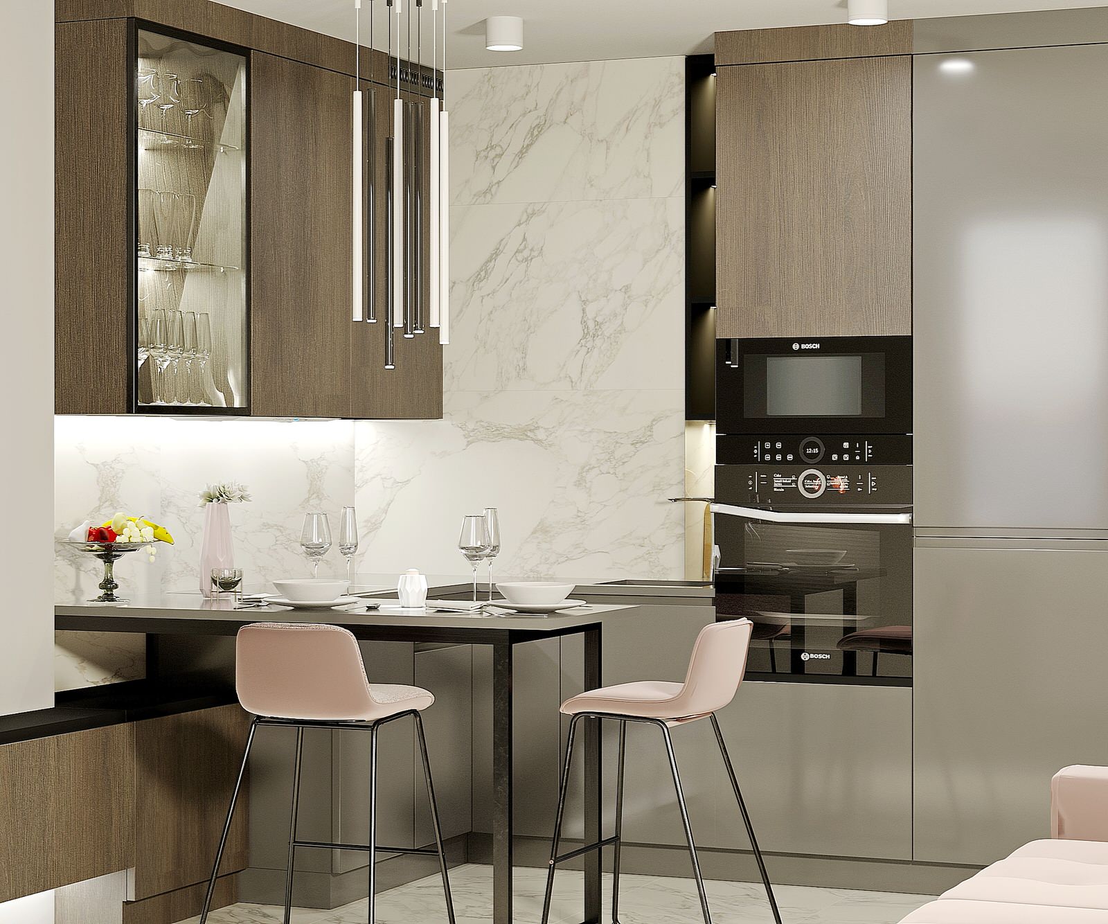 Обложка проекта: Модернизм. Кухня-гостиная 14,2 м2