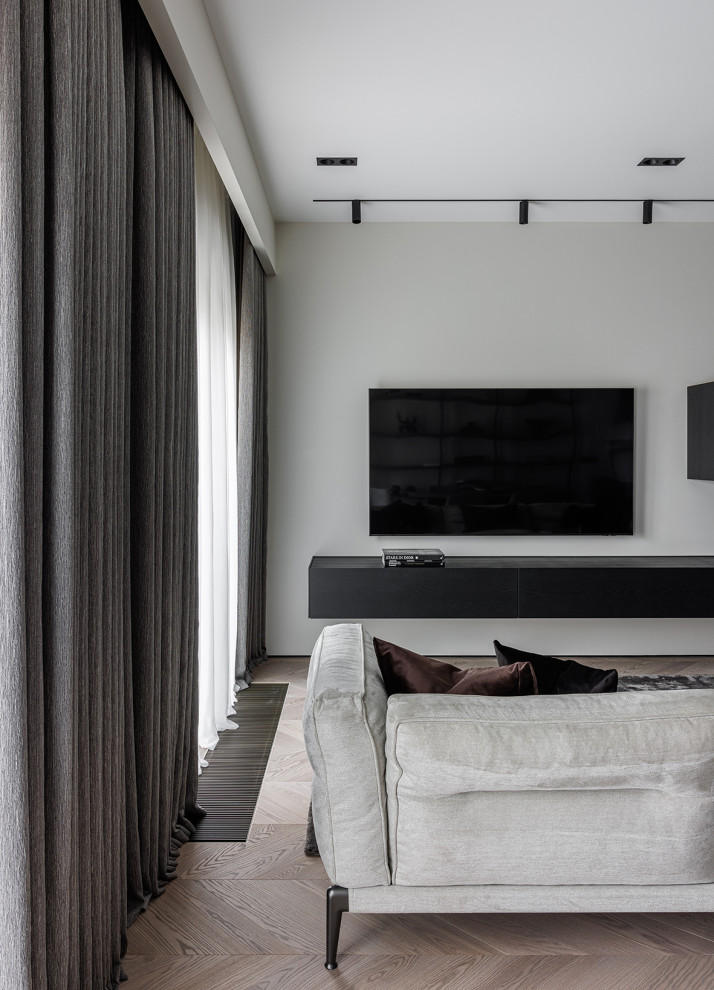 Монохромная квартира 90 м2 в центре Москвы