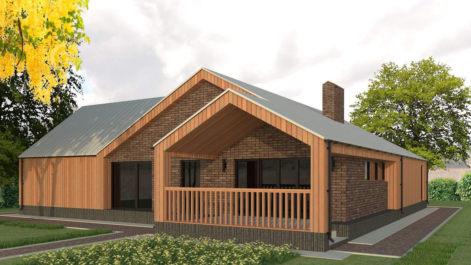 Проект типового дома для коттеджного поселка