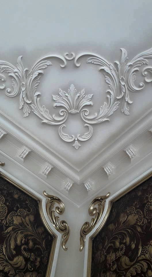 Декорирование гипсовых элементов интерьера