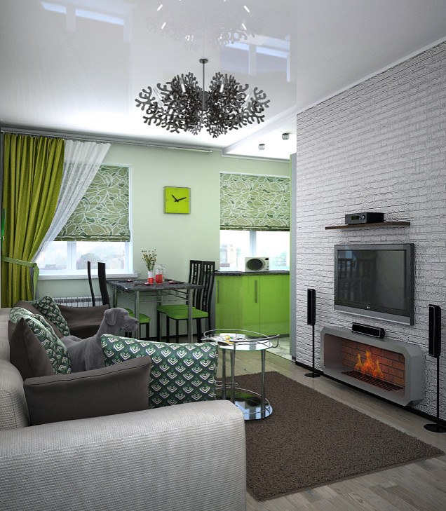 Обложка проекта: Дизайн кухни-гостиной