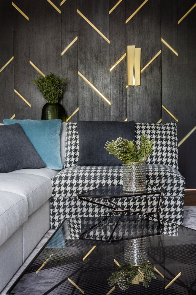 Яркая квартира с элементами из латуни