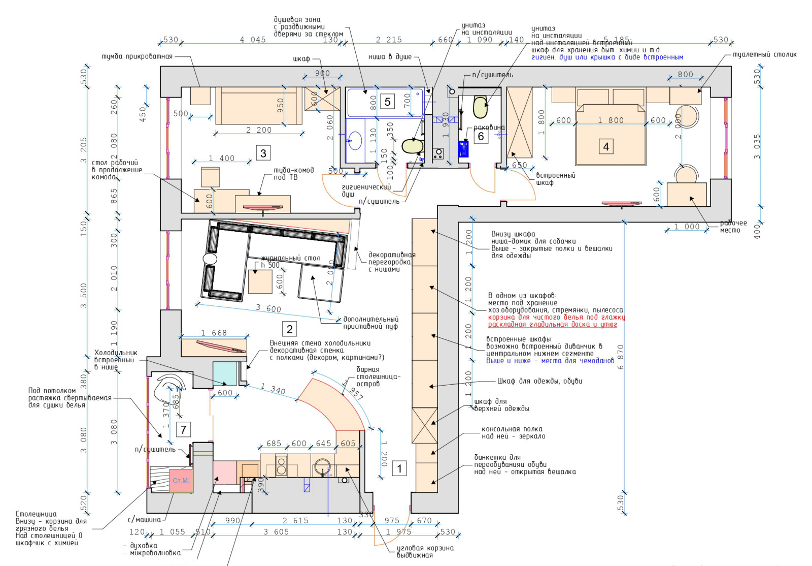 Поиск планировки: Курортная квартира на Балтике [5 планов]