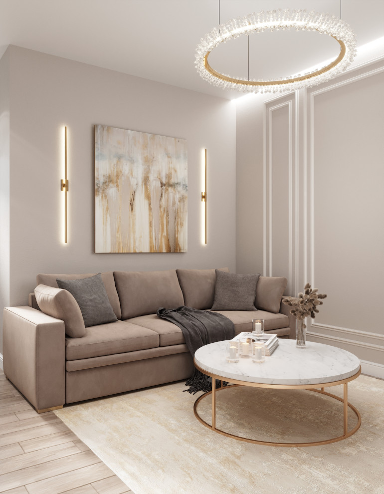 "Пудровые оттенки". Квартира 97 кв.м, ЖК "Левобережный"