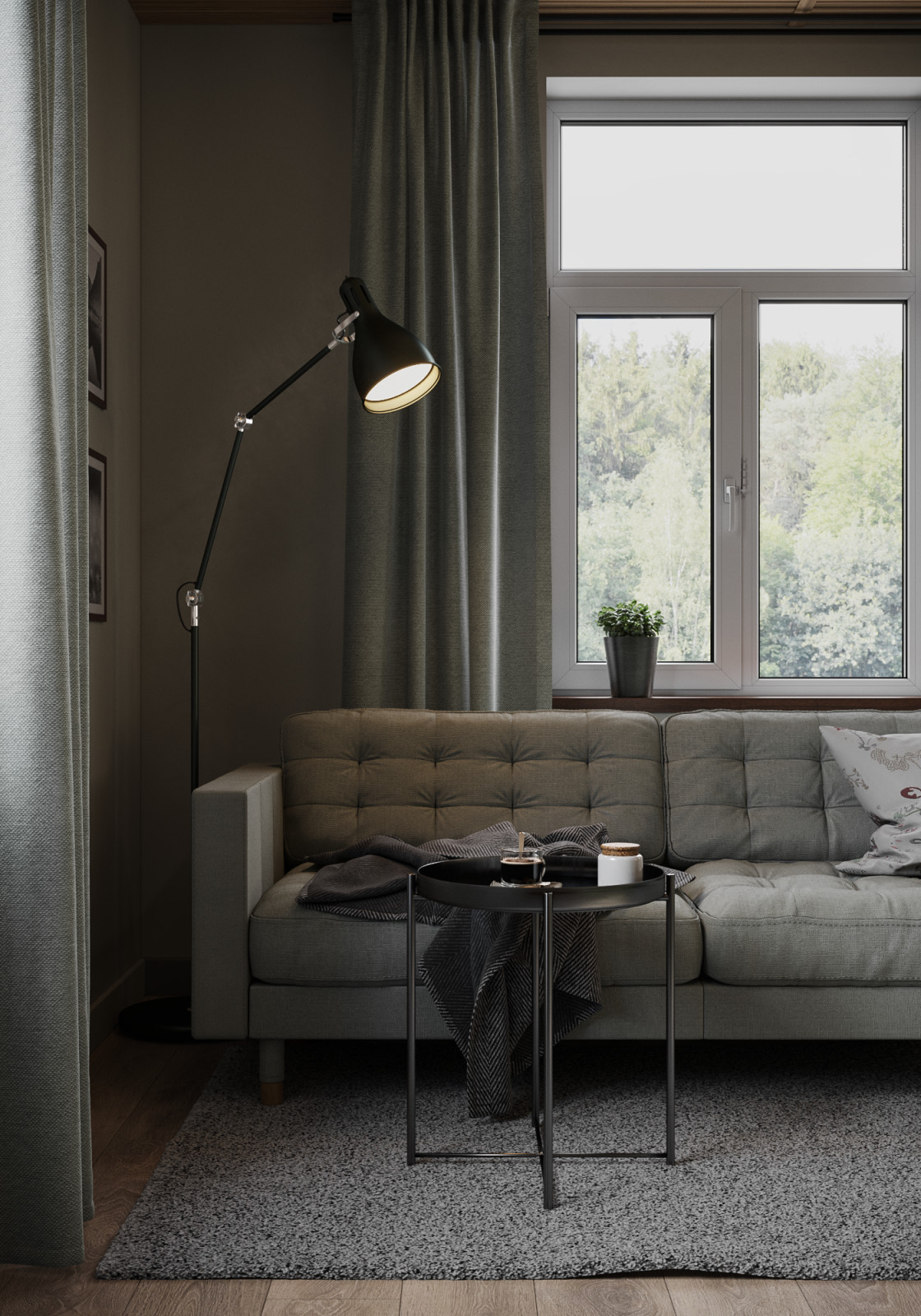 Гостиная загородного дома