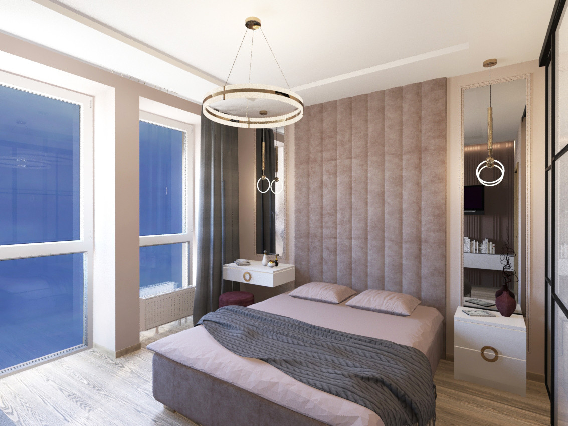 Квартира в современном стиле в ЖК "Хорошевский", спальня