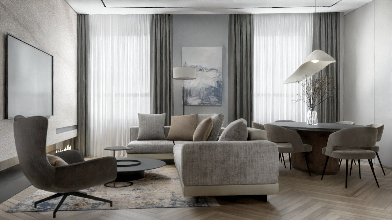 Квартира в спокойных тонах