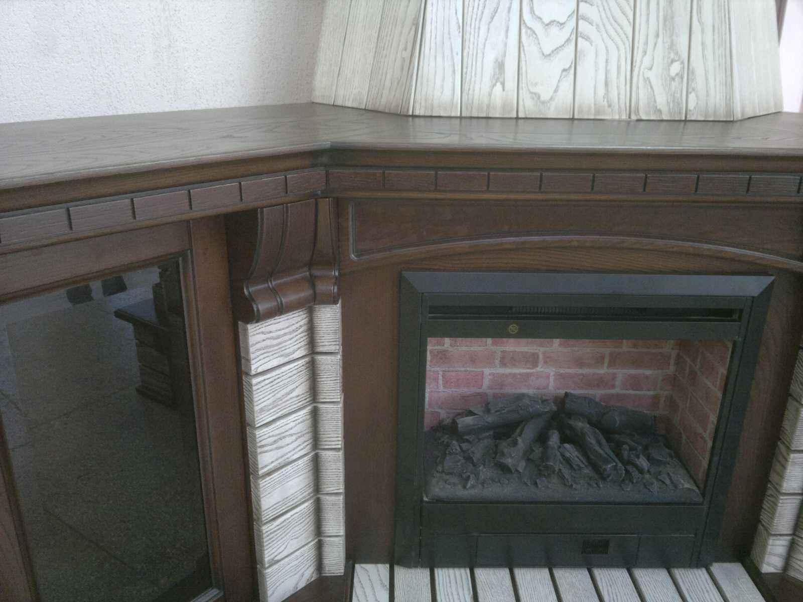 corner fireplace