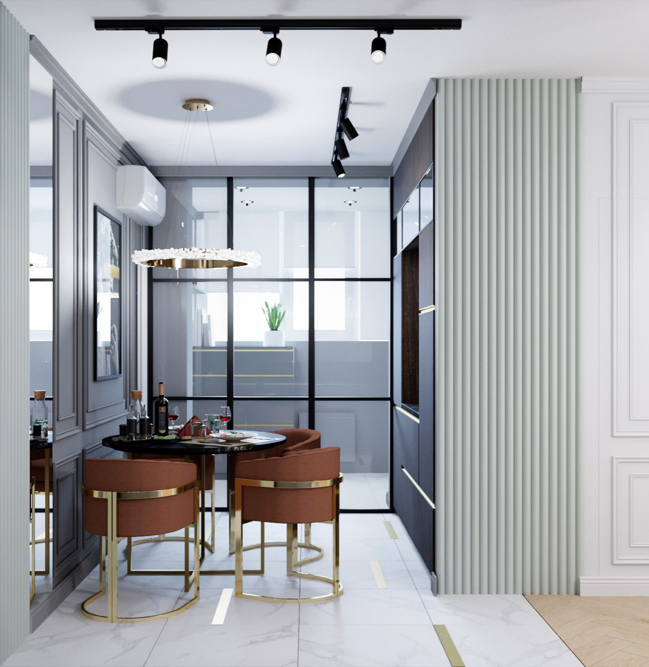 Буржуазная Эклектика в ЖК Крылья. 2к.кв. - 55 метров