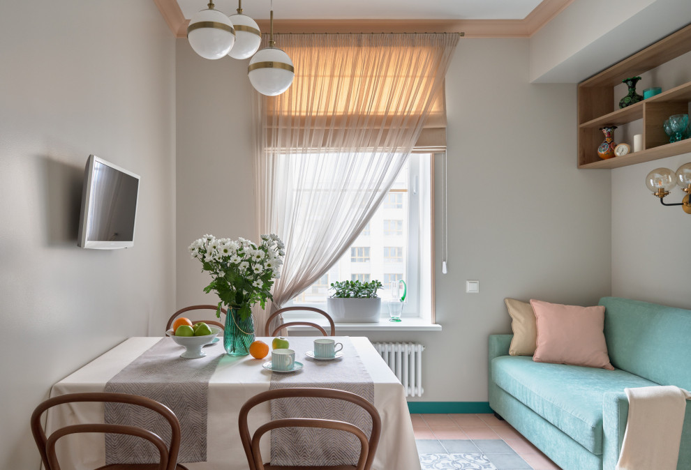 Двухкомнатная квартира с ярким дизайном 65 м2