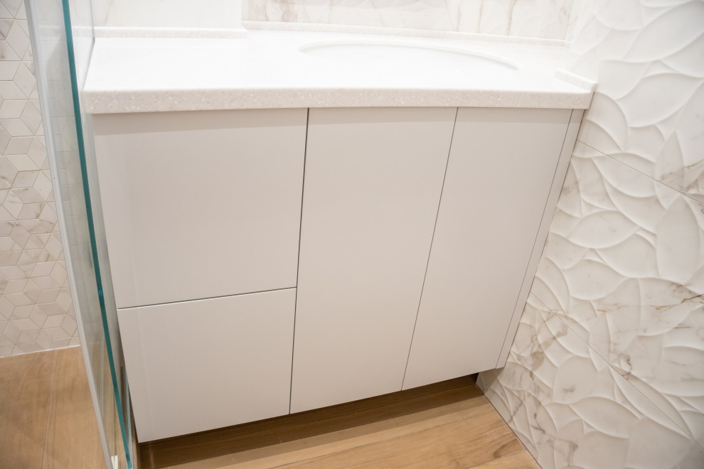 Многоугольная тумба под раковину ванную комнату