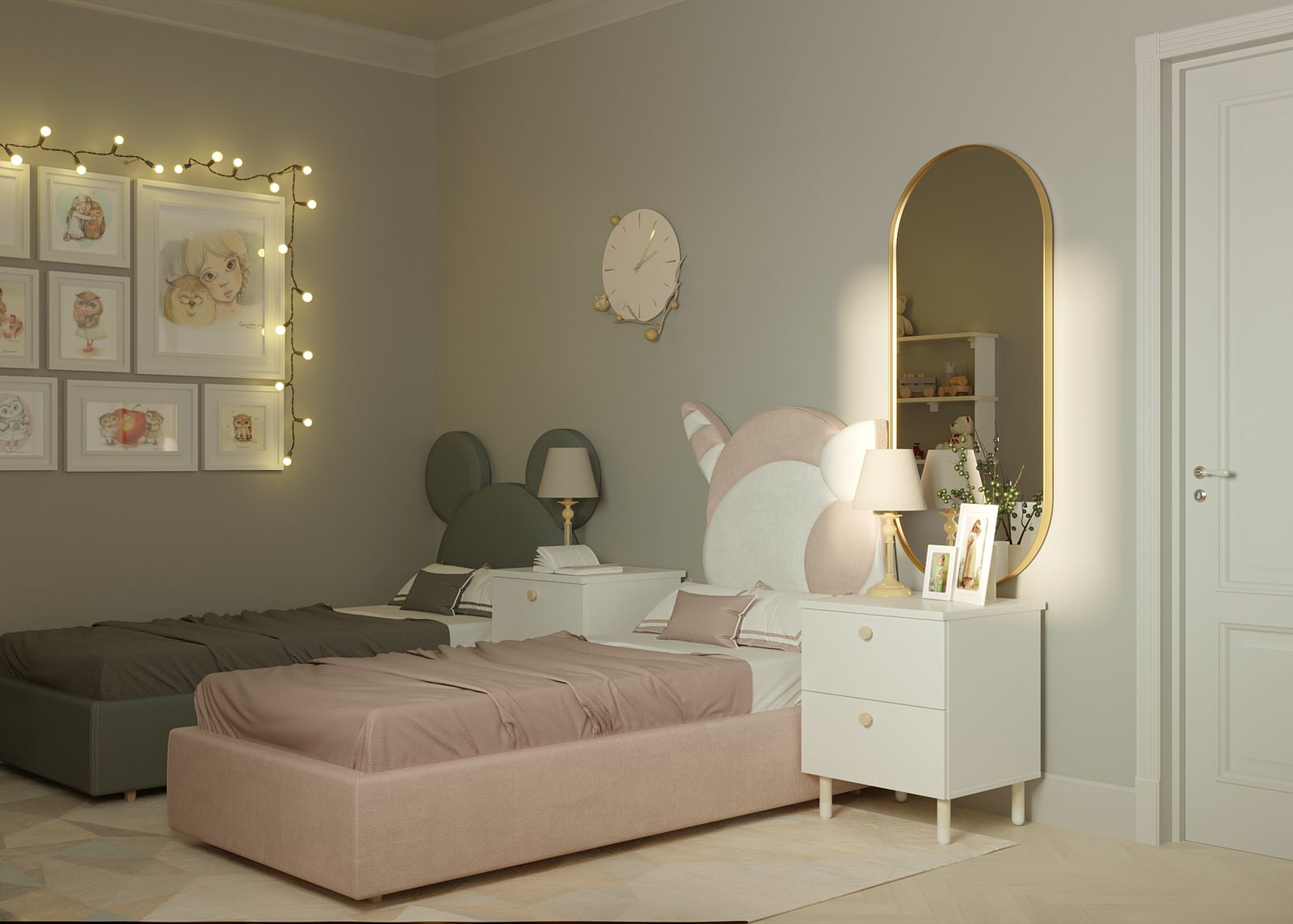 Детская комната для двоих детей разных возрастов