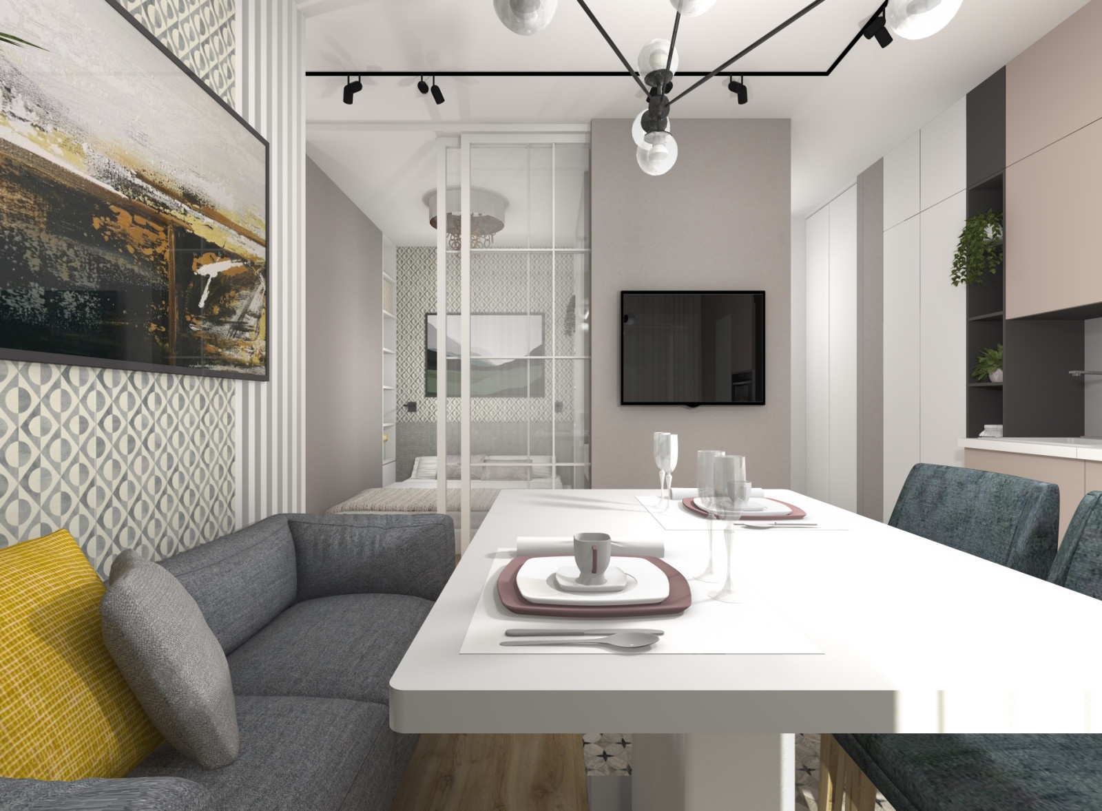 Однокомнатная квартира для троих