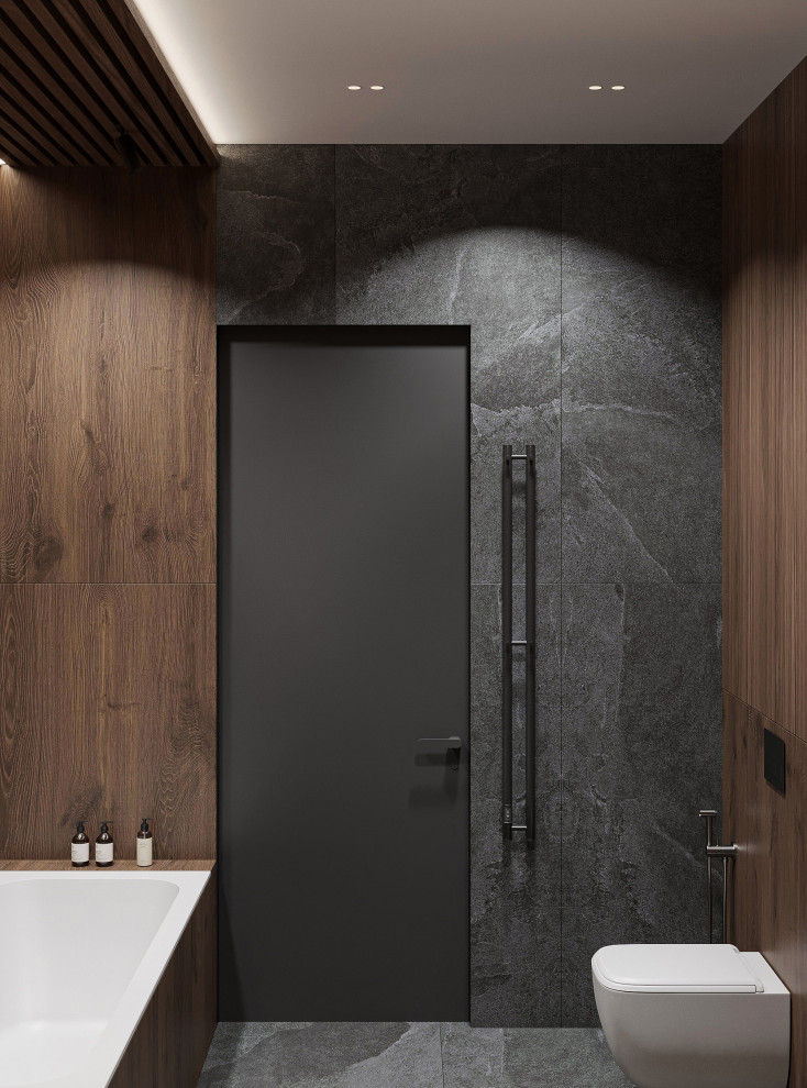 Темный минимализм в коттедже