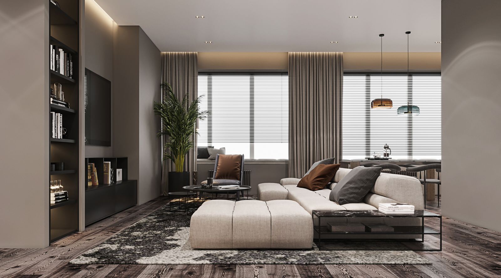 ЖК " Символ" -гостиная для молодого мужчины