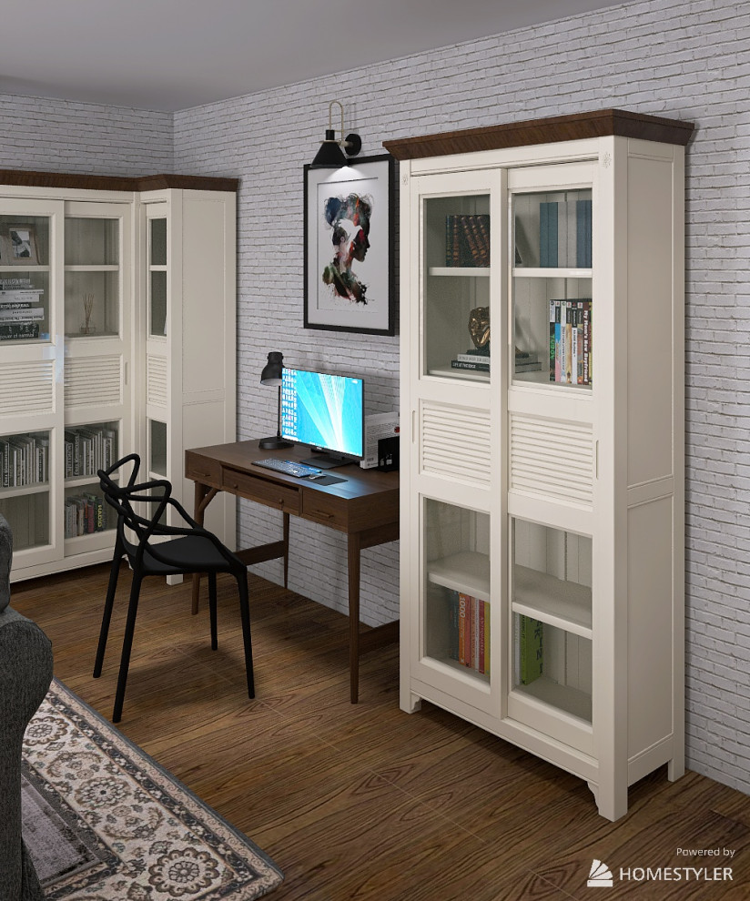 Эскизный проект гостиной (коллажи и 3D-визуализация)