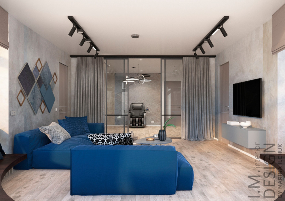 Загородный дом 400 кв.м. Холлы и вторая гостиная.