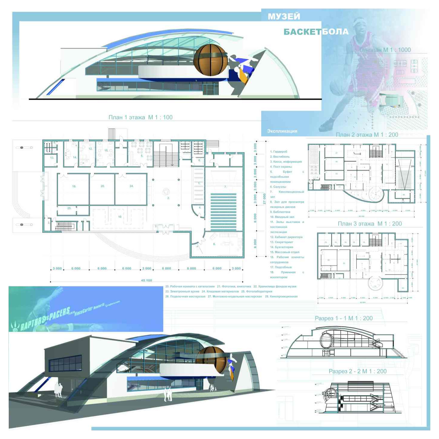 Музей Баскетбола - Проект