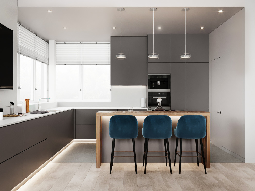 Обложка проекта: кухня-гостиная в доме в п.Княжий