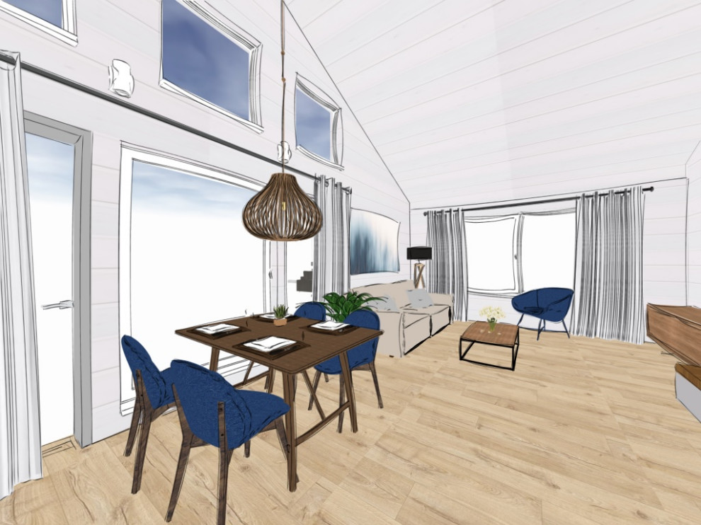 Кухня гостиная в частном доме (скетчи)