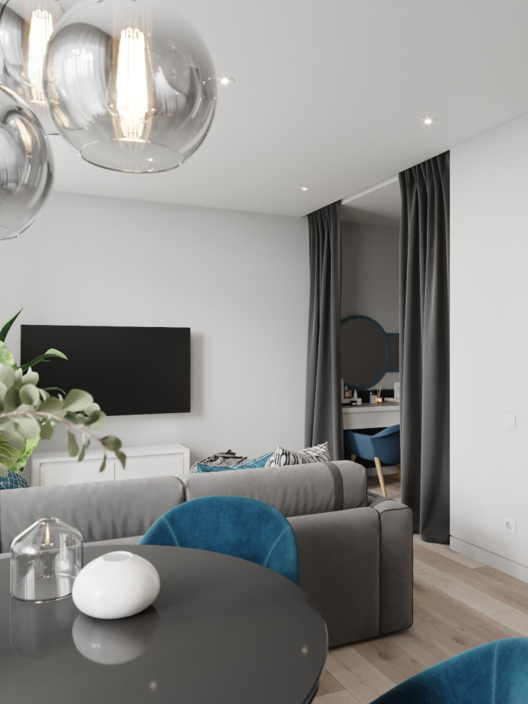 Квартира для Молодой пары.Синее настроение.