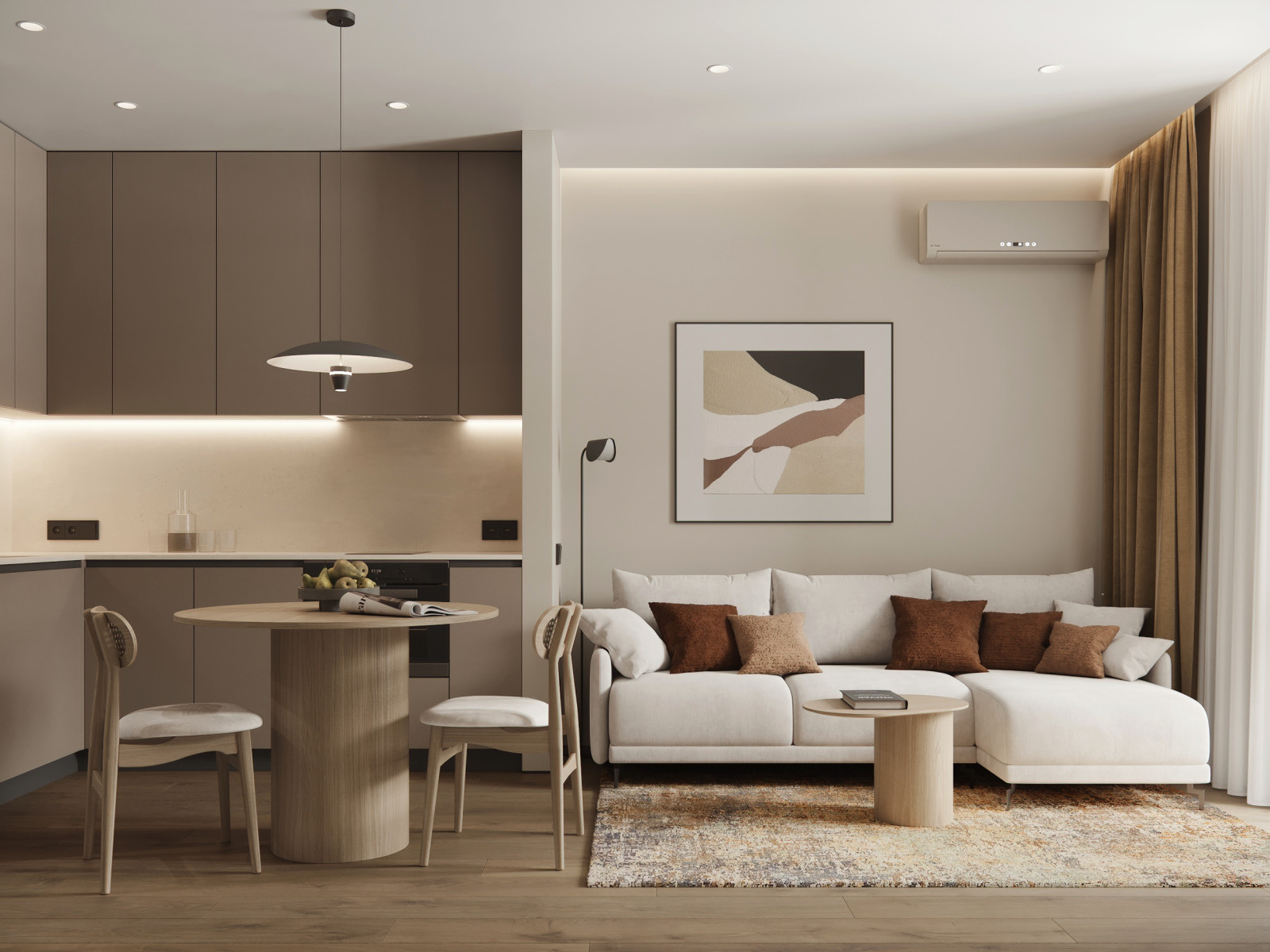 Обложка проекта: ЖК «Черная речка», квартира в стиле джапанди