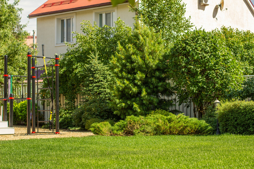 Сад с зеленой крышей