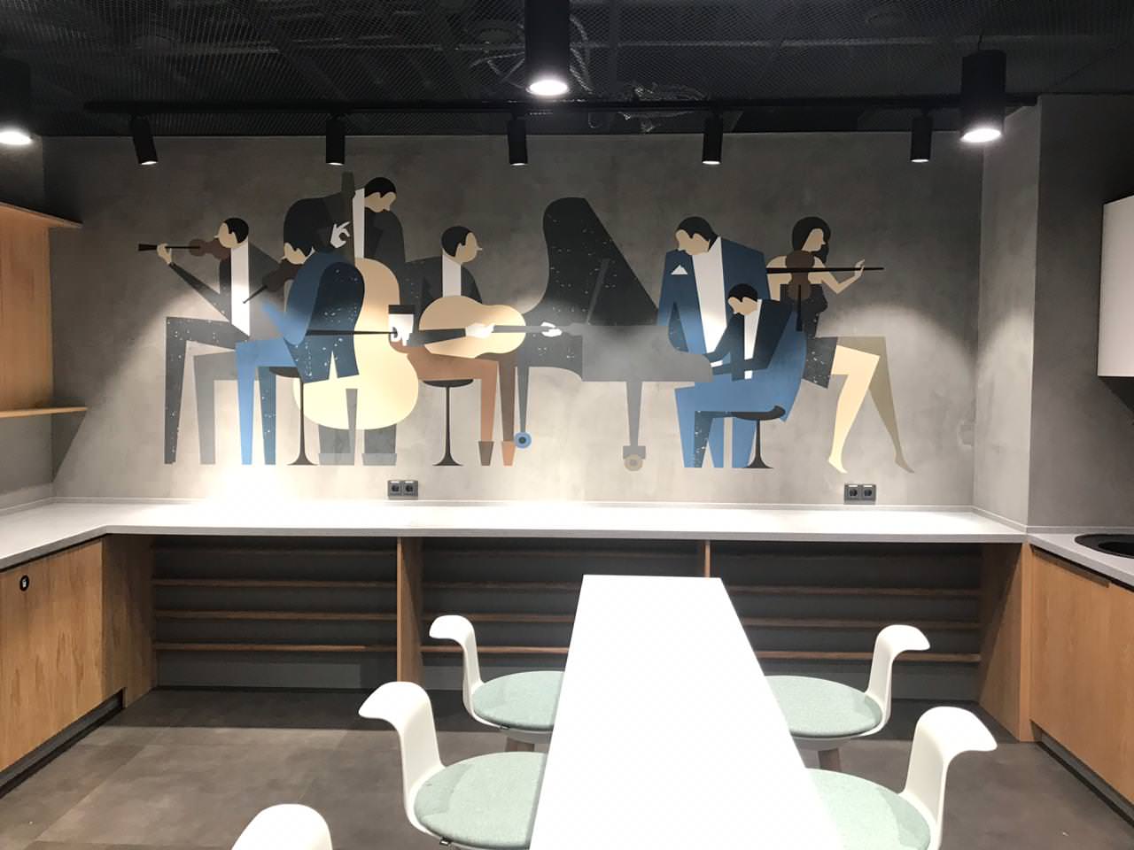 Обложка проекта: Роспись стен на кухне