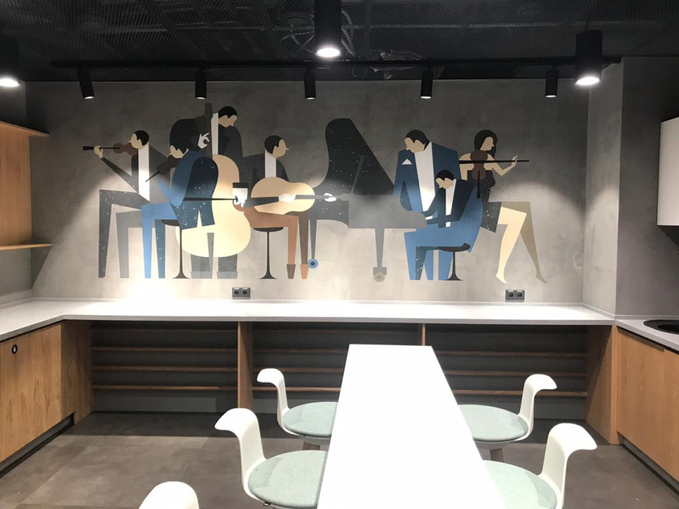 Обложка проекта: Роспись стен на кухне