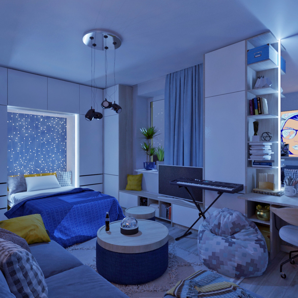 Комната для юного блогера. Дизайн проект квартиры в ЖК Отрадный