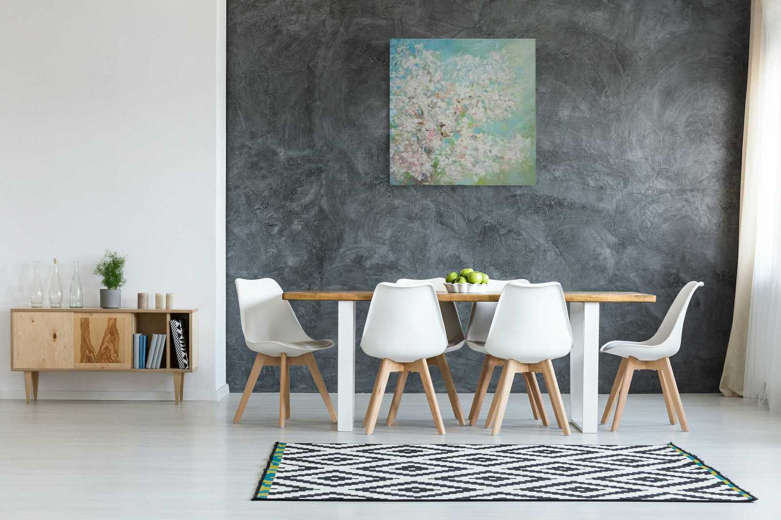 "Яблоневый ветер", 80*80. Холст, масло.