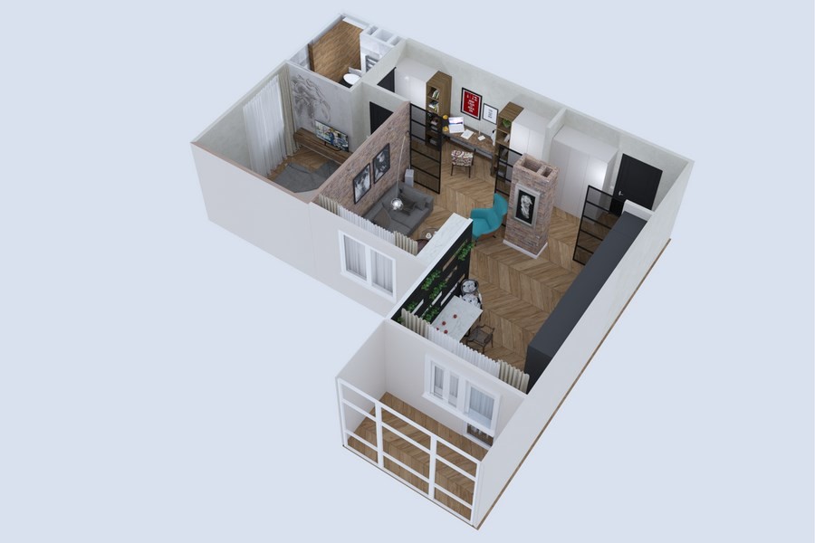 Лофт 62 м2 ЖК Адмирал