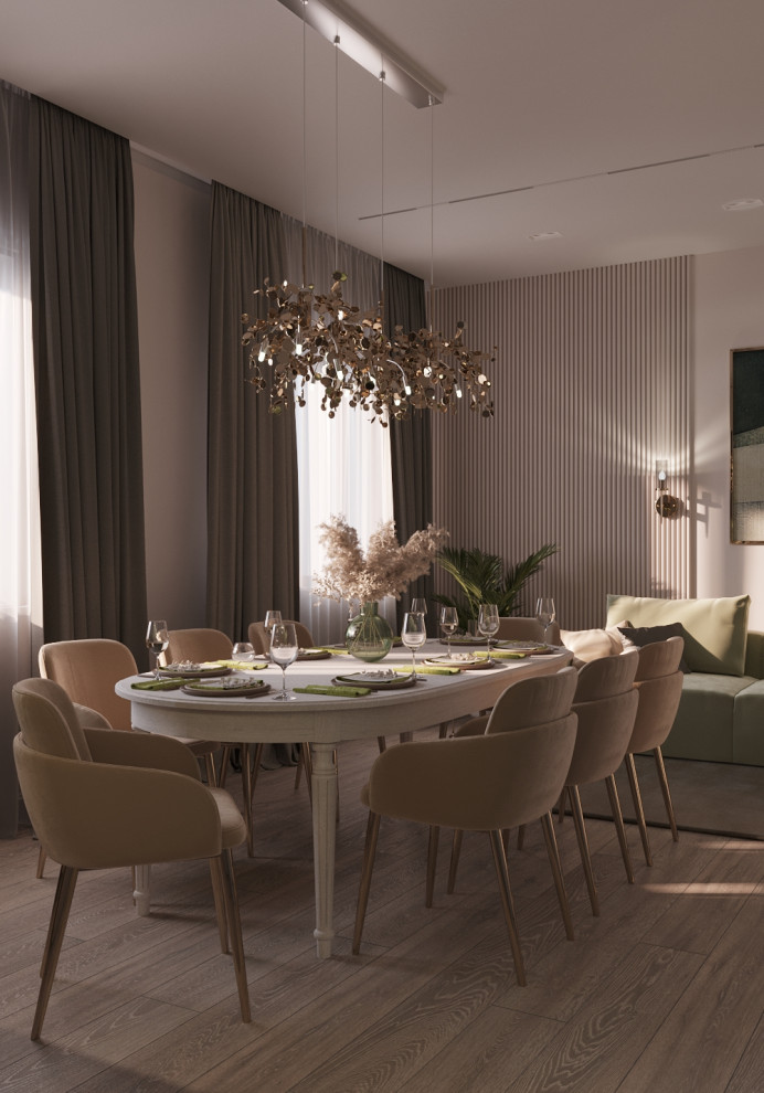 Кухня-гостиная неоклассика