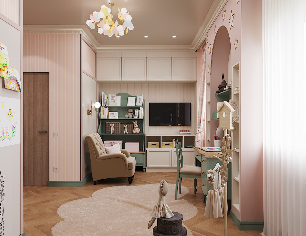 Дизайн интерьера 2го этажа загородного дома