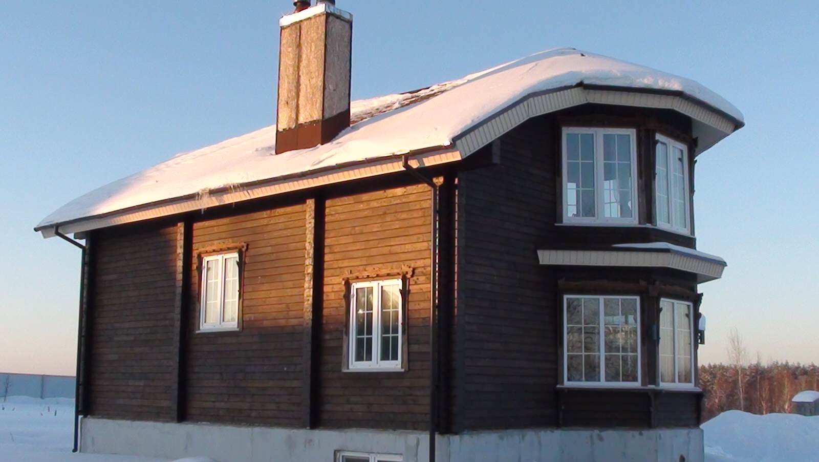 Загородная усадьба из клееного бруса Комфорт