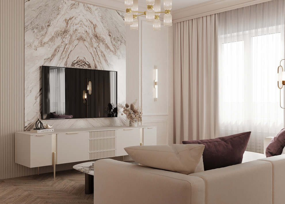 Проект Кухни-гостиной, 31 кв.м  ЖК "Настоящее", Москва