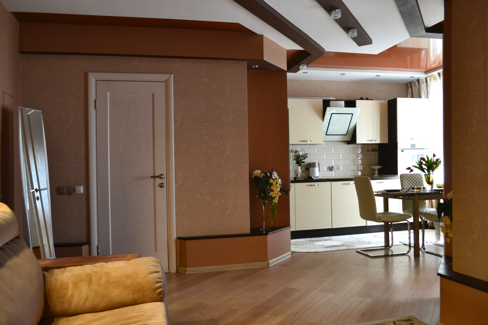 Теплые оттенки - гостиная